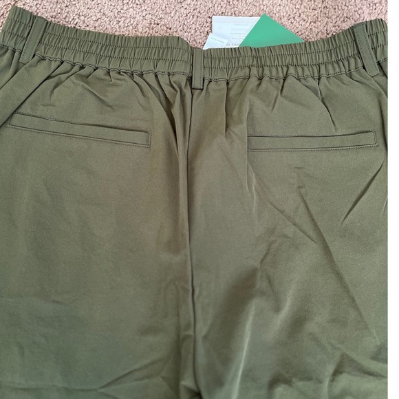 Hala High Rise Cargo Pants Olive Green Wide Leg Cropped Women's Size L - Picture 6 of 10